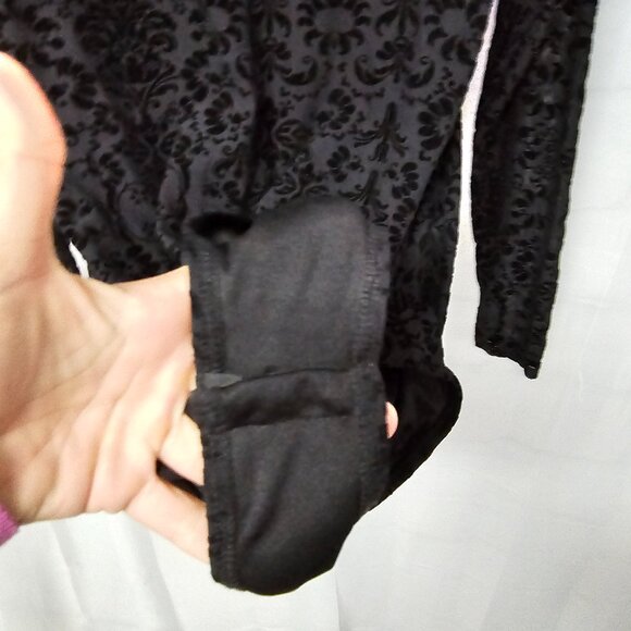 Xhiliration Bodysuit Black Lace Goth Witchy Whimsigoth Fairy Capsule Bodycon L - Picture 8 of 11